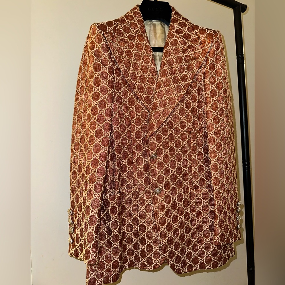 Gucci Jackets and Coats Blazer Women’s Italian size 38 (0/2) metallic copper